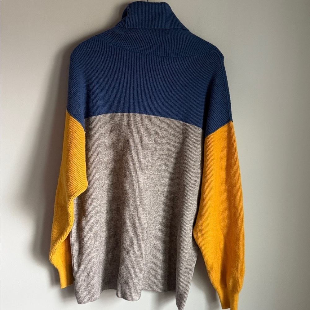 Free People Softly Structured Color Block Sweater Large - Picture 3 of 8